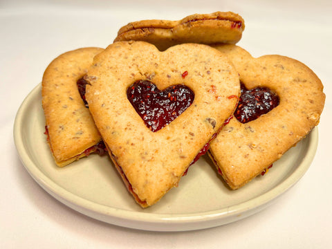 Raspberry Linzer Heart Cutouts (Set of 4)