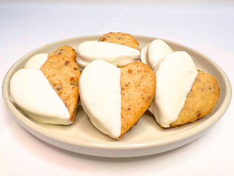 White Chocolate Apricot Linzer Hearts - Medium (1 lb.)